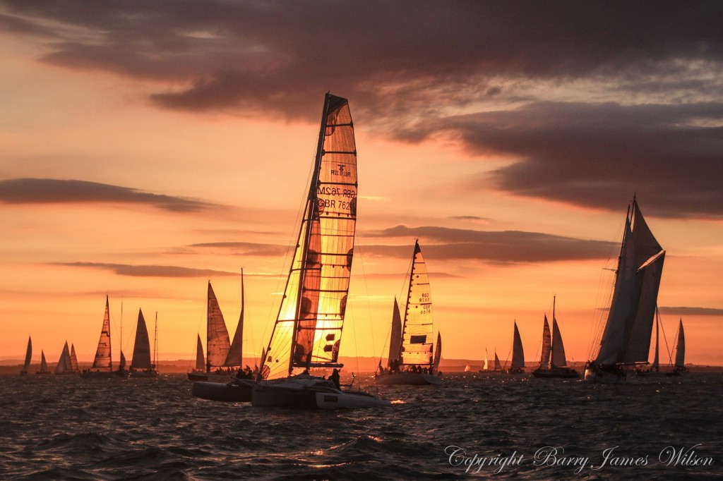 The J.P. Morgan Asset Management Round the Island Race 2014 sunrise (Photo by Barry James Wilson)