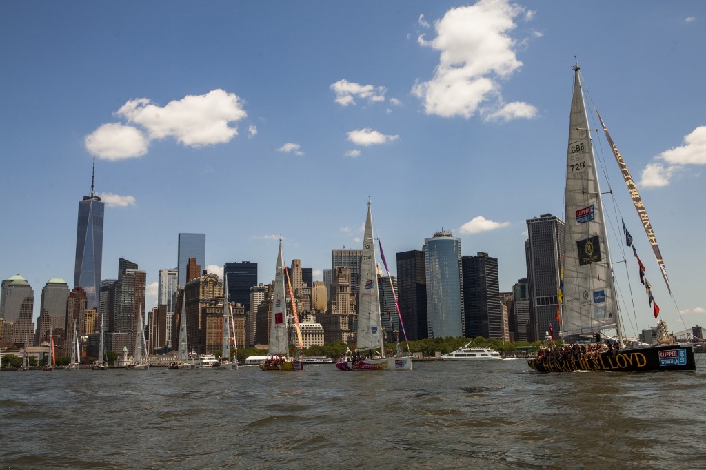 Clipper Race fleet leaves New York in 2013-14 edition (Photo © OnEdition)