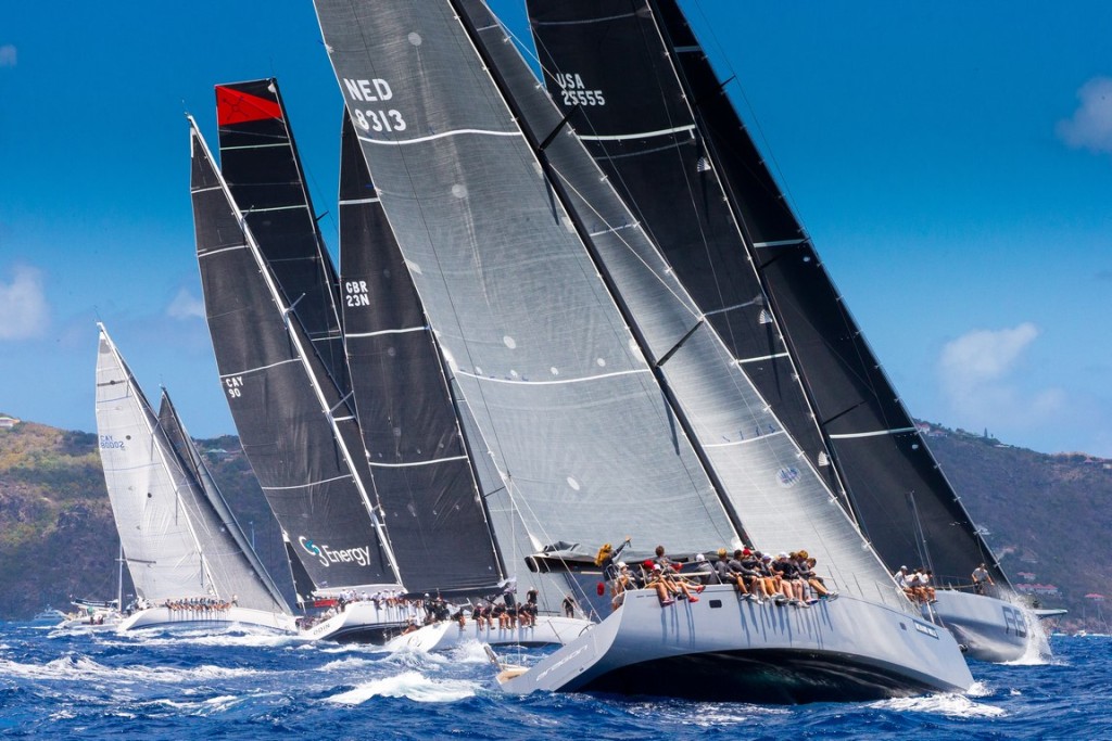 Fleet racing in 2015 at the Les Voiles de Saint Barth (Photo © Christophe Jouany )