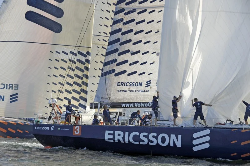 Ericsson 3, skippered by Magnus Olsson (SWE) at the start of leg 6 of the Volvo Ocean Race, from Rio de Janeiro to Boston