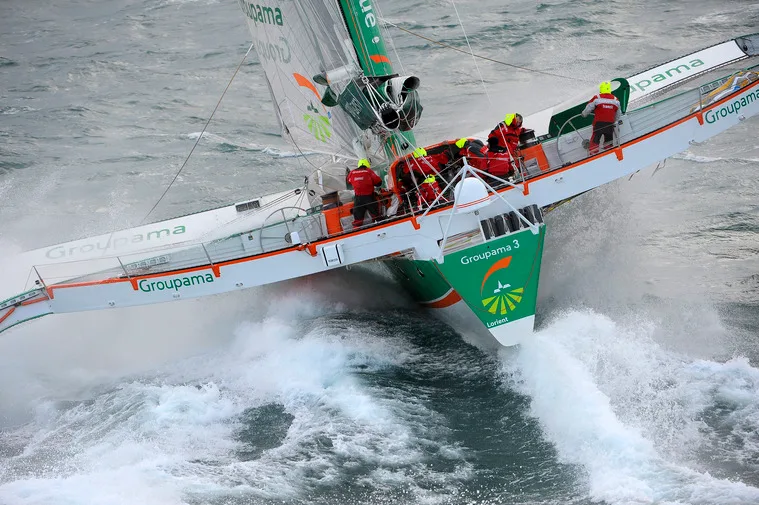Groupama 3 Heading Toward The Doldrums (Photo by Yvan Zedda)