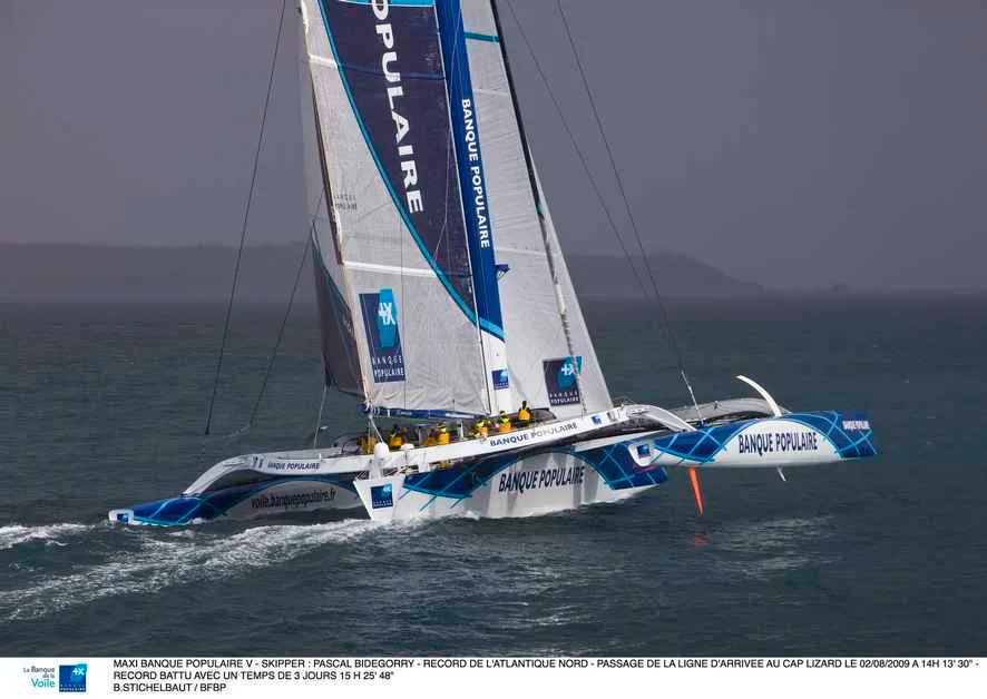 record-de-latlantique-nord-pour-banque-populaire-v North Atlantic Record Holder Banque Populaire V, Skippered by Pascal Bidegorry (Photo by B. Stichelbaut / BPCE)