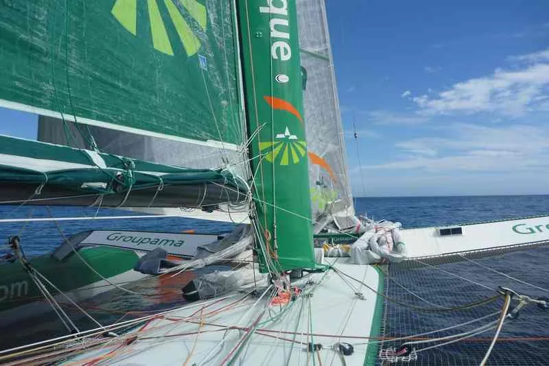 Groupama 3 Heading For The Indian Ocean (Photo courtesy of Team Groupama)