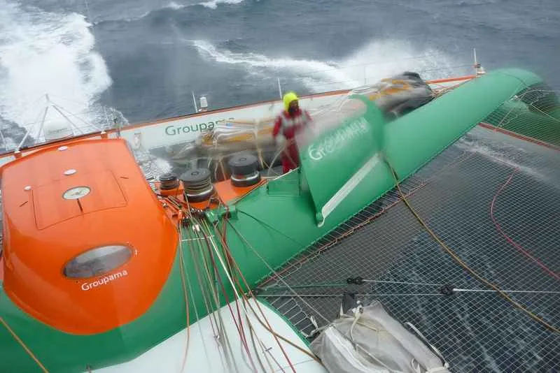 Groupama 3  Crossing Indian Ocean (Photo courtesy of Team Groupama)