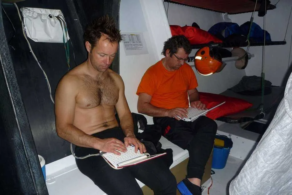 Thomas Coville and Lionel Lemonchois (Photo courtesy of Team Groupama)
