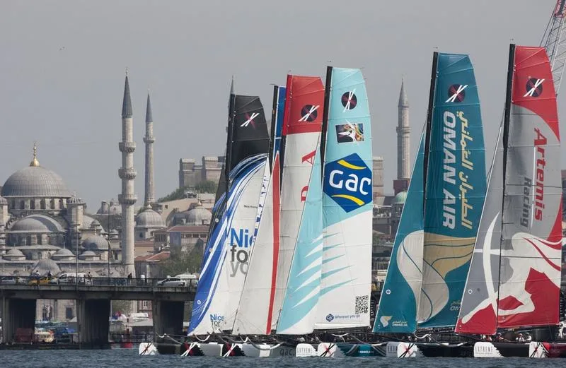 extreme-40-fleet Extreme 40 Fleet In Istanbul, Turkey (Photo by Lloyd Images)