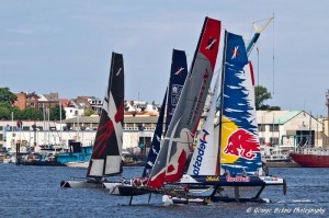 Extreme 40's at Extreme Sailing Series Boston 2011 (Photo by George Bekris)