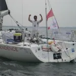 Phil Sharp Figaro Leg One Finish (Photo by Artemis Offshore Academy)