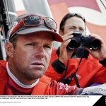 Skipper Chris Nicholson and Navigator Andy McLean watch the trailing fleet like hawks onboard CAMPER with Emirates Team New Zealand during leg 2 of the Volvo Ocean Race 2011-12, from Cape Town, South Africa to Abu Dhabi, UAE.(Photo by Hamish Hooper/CAMPER ETNZ/Volvo Ocean Race)