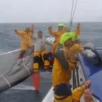 Maxi Trimaran Banque Populaire Crew Passes Cape Leewin in Record Time. (Photo copyright BPCE)