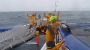 Maxi Trimaran Banque Populaire Crew Passes Cape Leewin in Record Time. (Photo copyright BPCE)