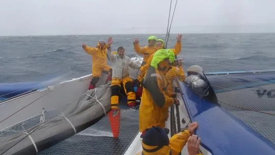 Maxi Trimaran Banque Populaire Crew Passes Cape Leewin in Record Time. (Photo copyright  BPCE)