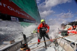 Groupama Sailing Team during leg 2 of the Volvo Ocean Race 2011-12, from Cape Town, South Africa to Abu Dhabi, UAE. (Photo by Yann Riou/Groupama Sailing Team/Volvo Ocean Race)