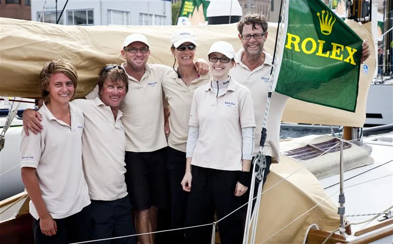 MALUKA OF KERMANDIE Sail A19 Owner Peter Langman Last but not least MALUKA OF KERMANDIE crew and owner Peter Langman (Photo by Rolex / Daniel Forster)