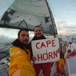 Marco Nannini and Hugo Ramon round Cape Horn with Class40 Financial Crisis (Photo courtesy of Global Ocean Race)