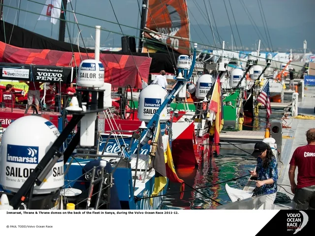 Volvo Teams at dock in Sanya by Paul Todd Volvo Ocean Race Fleet At Dock (Photo by Paul Todd / Volvo Ocean Race)