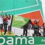 Franck Cammas and Groupama 4 Crew win Brazil In-Port (Photo by Yann Zedda)