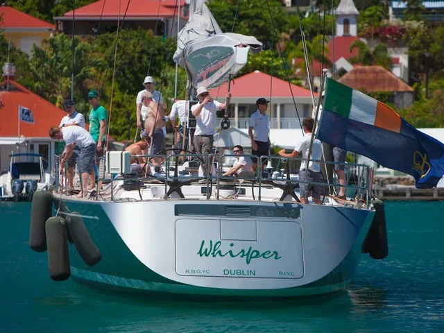 Whisper Les Voiles de Saint Barth by Christophe Jouany Whisper heads out to practice for Les Voiles de Saint Barth © Christophe Jouany / Les Voiles de St. Barth