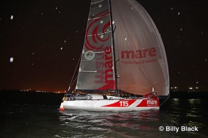 Leg 1 Winner Mare finishes in New York Harbor (Photo by Billy Black/Atlantic Cup)