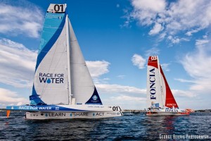 Race For Water and Foncia at Newport Pologue Race Start (Photo by George Bekris)