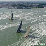 J Class Start for the Hundred Guinea Cup around the Island Race off Cowes Photo by Rick Tomlinson)