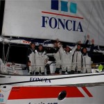 FONCIA Crew Celebrates Leg 1 Win in the MOD70 European Tour (Photo by David Branigan / MOD70 S.A.))