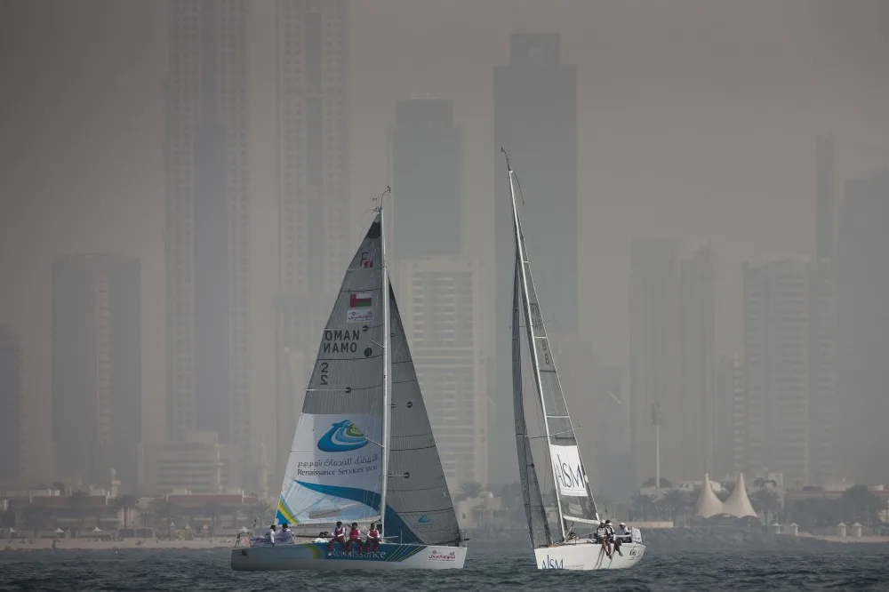 Dueling it out Sailing Arabia the Tour 2013 by Lloyd Images