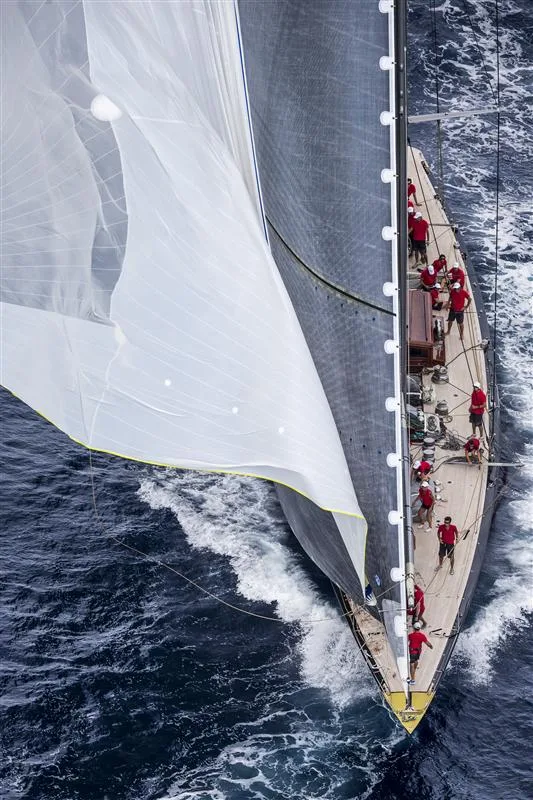 SPINNAKER DROP ON THE J CLASS RAINBOW