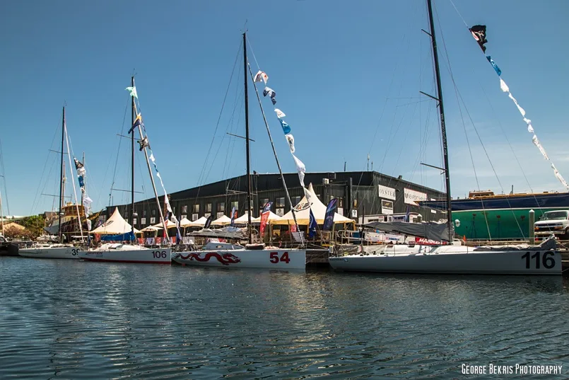 Atlantic Cup 2014 Fleet at the ready at Newport Shipyard (Photo by George Bekris)