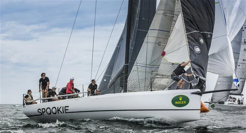 Steve and Heidi Benjamin's SPOOKIE won IRC 2 Overall SPOOKIE, Sail Number: USA 95, Owner/Skipper: Steve and Heidi Benjamin, Class: IRC 2, Yacht Type: Carkeek HP 40, Home Port: Norwalk, CT, USA (Photo by Rolex/Daniel Forster)