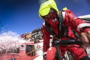 Into the Southern Ocean for Team Dongfeng (Photo by Ya​nn Riou/​ Dongfen​g Race T​eam)