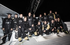 Spindrift 2 takes Line Honours at the Rolex Fastnet 2015 (photo © Mark Lloyd / Lloyu Images)