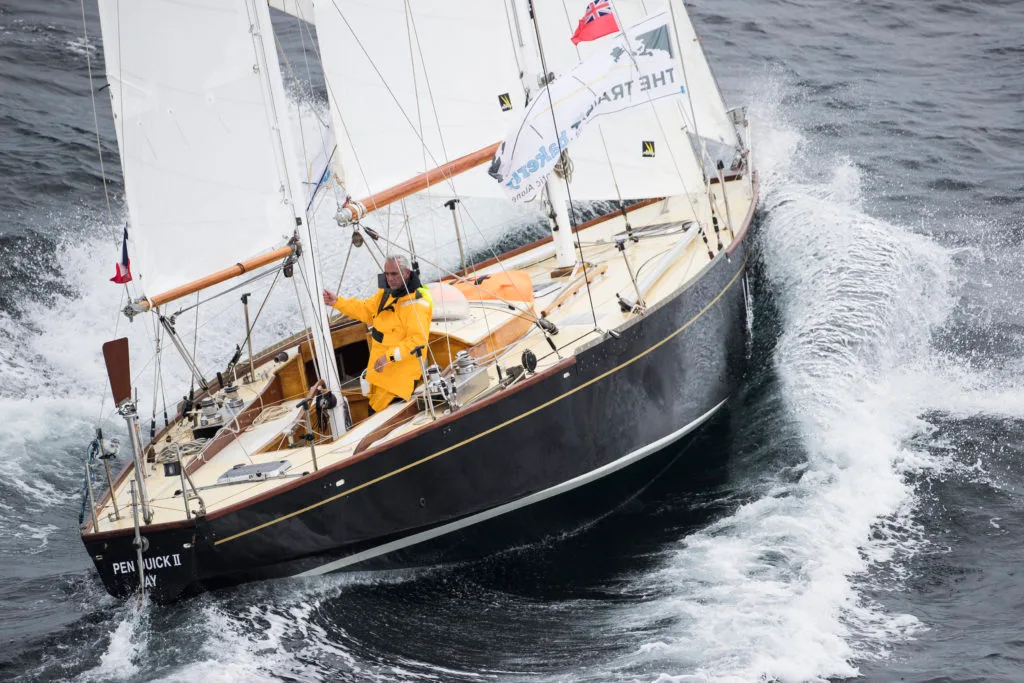 The Transat Bakerly yacht race. The start of solo transatlantic race start from Plymouth UK - New York. USA. Image licensed to Lloyd Images