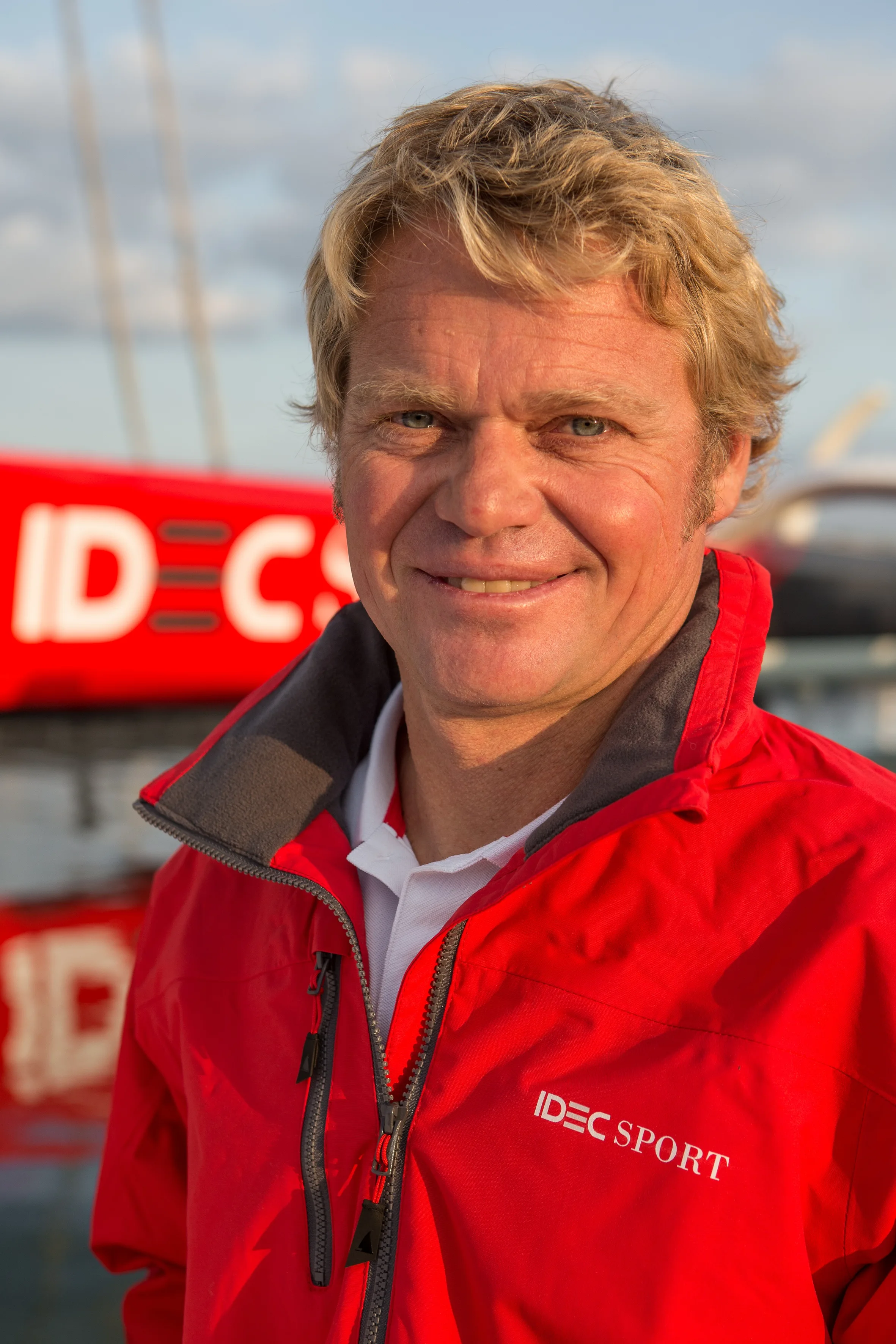 Alex Pella portrait, crew member of IDEC Sport Maxi Trimaran, skipper Francis Joyon, prior to their circumnavigation record attempt, in La Trinite sur Mer, France, on october 13, 2015 - Photo Jean Marie Liot / DPPI / IDEC